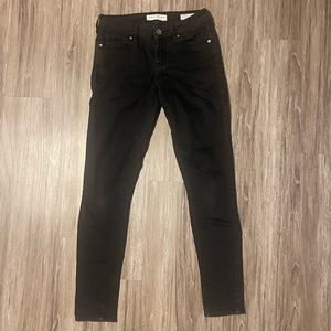 Bullhead Black Women Black Jeans Low Rise Skinniest Size:3